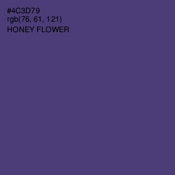 #4C3D79 - Honey Flower Color Image